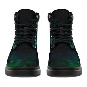 Sun & Moon Vegan Leather Boots: Allweather Celestial